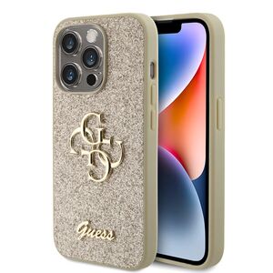 Husa pentru  iPhone 15 Pro Max Guess - Glitter Fixed - auriu