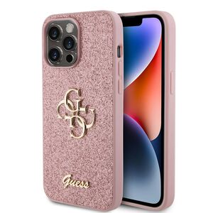 Husa pentru  iPhone 15 Pro Max Guess - Glitter Fixed - roz