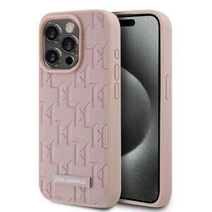 Husa pentru  iPhone 15 Pro Max Karl Lagerfeld - Leather MagSafe - roz