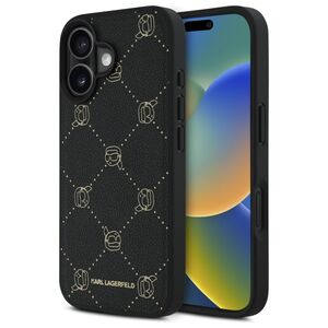 Husa pentru  iPhone 16 Karl Lagerfeld - Leather MagSafe - negru denim
