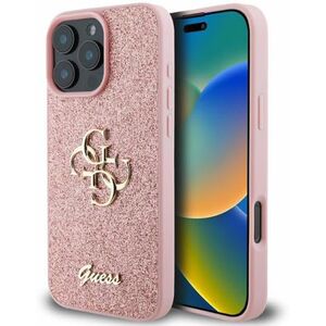 Husa pentru  iPhone 16 Pro Guess - Glitter Fixed - roz