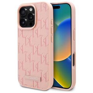 Husa pentru  iPhone 16 Pro Karl Lagerfeld - Leather MagSafe - roz