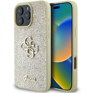 Husa pentru  iPhone 16 Pro Max Guess - Glitter Fixed - auriu