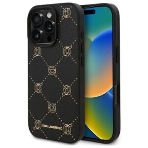 Husa pentru  iPhone 16 Pro Max Karl Lagerfeld - Leather MagSafe - negru denim