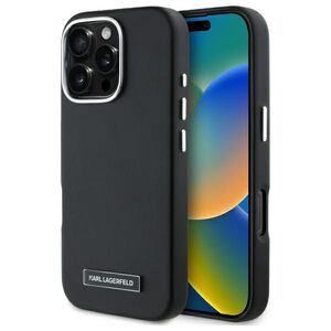 Husa pentru  iPhone 16 Pro Max Karl Lagerfeld - Leather MagSafe - negru