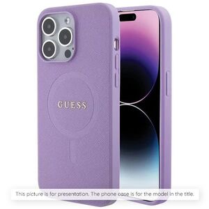 Husa pentru cu  iPhone 16 MagSafe Guess - Saffiano - mov