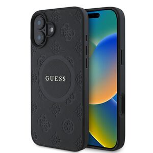 Husa pentru cu  iPhone 16 Plus MagSafe Guess - Saffiano - negru
