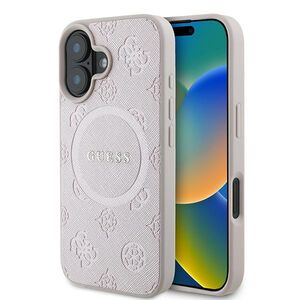 Husa pentru cu  iPhone 16 Plus MagSafe Guess - Saffiano - roz