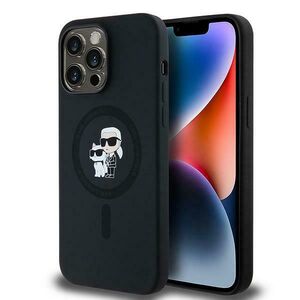 Husa pentru  iPhone 14 Pro  Karl Lagerfeld - Silicone MagSafe - negru royal