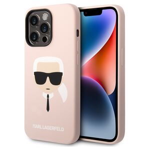 Husa pentru  iPhone 14 Pro  Karl Lagerfeld - Silicone MagSafe - roz neon