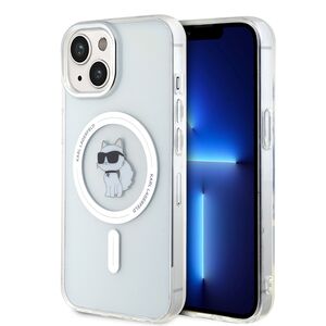 Husa pentru  iPhone 15 Karl Lagerfeld - IML MagSafe - alb
