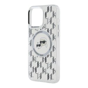 Husa pentru  iPhone 15 Karl Lagerfeld - IML MagSafe - gri deschis