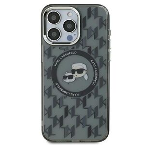 Husa pentru  iPhone 15 Karl Lagerfeld - IML MagSafe - gri