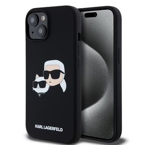 Husa pentru  iPhone 15 Karl Lagerfeld - Silicone MagSafe - negru royal