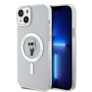 Husa pentru  iPhone 15 Plus Karl Lagerfeld - IML MagSafe - transparent negru