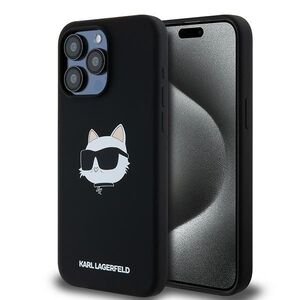 Husa pentru  iPhone 15 Pro Karl Lagerfeld - Silicone MagSafe - negru denim