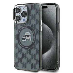 Husa pentru  iPhone 15 Pro Max Karl Lagerfeld - IML MagSafe - gri inchis