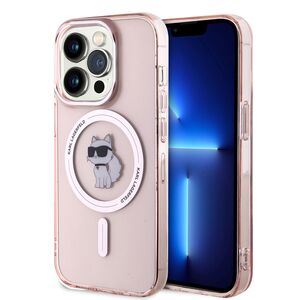Husa pentru  iPhone 15 Pro Max Karl Lagerfeld - IML MagSafe - roz neon