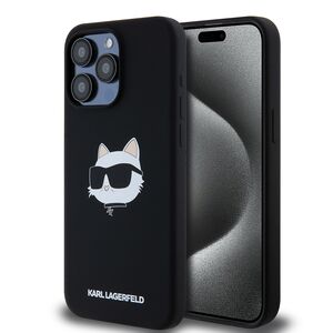 Husa pentru  iPhone 15 Pro Max Karl Lagerfeld - Silicone MagSafe - negru denim