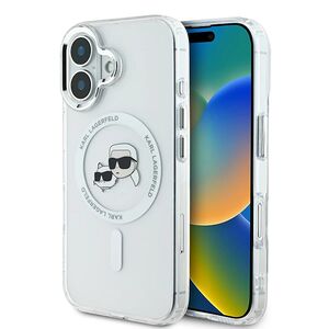 Husa pentru  iPhone 16 Karl Lagerfeld - IML MagSafe - alb arctic