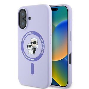 Husa pentru  iPhone 16 Karl Lagerfeld - Silicone MagSafe - mov