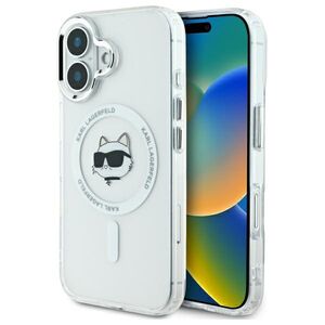 Husa pentru  iPhone 16 Plus Karl Lagerfeld - IML MagSafe - alb arctic
