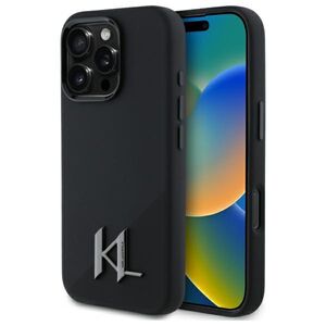 Husa pentru  iPhone 16 Pro Karl Lagerfeld - Silicone MagSafe - negru