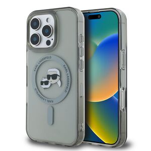 Husa pentru  iPhone 16 Pro Max Karl Lagerfeld - IML MagSafe - gri