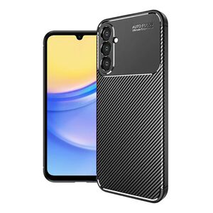 Husa de protectie pentru  Samsung Galaxy A16 Auto Focus Slim, Anti-Scratch, cu fibra de carbon si protectie lentile - Negru