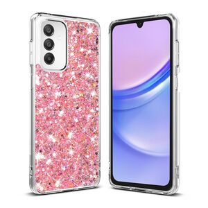 Husa pentru  Samsung Galaxy A16 cu sclipici Liquid Crystal Glitter, roz