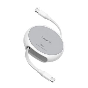 Cablu Baseus - Data Cable Pathfinder Series USB Tip C - USB Tip C 100W, retractabil, 1m -  alb