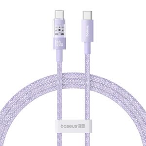 Cablu de date si incarcare Baseus - Data Cable Gem USB Type-C la USB Type-C, Super Fast Charging 100W, 2m - mov
