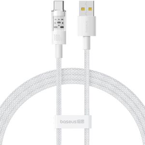 Cablu de date si incarcare Baseus - Data Cable Gem USB la USB Type-C, Super Fast Charging 100W, 1m - alb