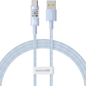 Cablu de date si incarcare Baseus - Data Cable Gem USB la USB Type-C, Super Fast Charging 100W, 1m - albastru