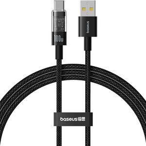 Cablu de date si incarcare Baseus - Data Cable Gem USB la USB Type-C, Super Fast Charging 100W, 1m - negru