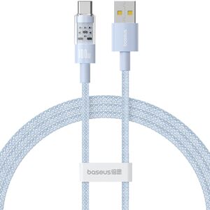 Cablu de date si incarcare Baseus - Data Cable Gem USB la USB Type-C, Super Fast Charging 100W, 2m - albastru