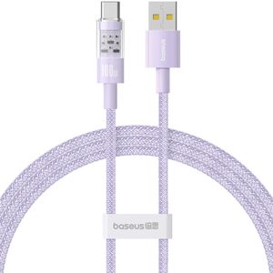 Cablu de date si incarcare Baseus - Data Cable Gem USB la USB Type-C, Super Fast Charging 100W, 2m - mov