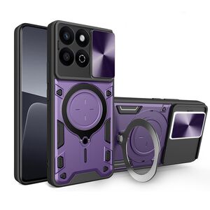 Husa pentru  Honor 200 Smart cu protecție pentru cameră și suport magnetic integrat Ring Shockproof, mov