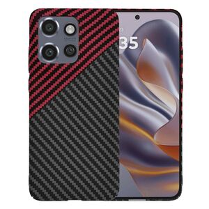Husa pentru  Motorola Edge 50 Neo CarbonFiber UltraSlim, Lightweight, rosu