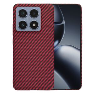 Husa pentru  Xiaomi 14T Pro CarbonFiber UltraSlim, Lightweight, rosu
