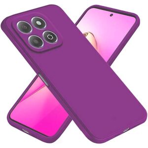 Husa pentru  Honor 200 Smart Liquid Silicone, subțire, captusita cu microfibra, anti amprentă, protectie cameră foto, mov