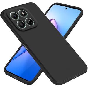 Husa pentru  Honor 200 Smart Liquid Silicone, subțire, captusita cu microfibra, anti amprentă, protectie cameră foto, negru