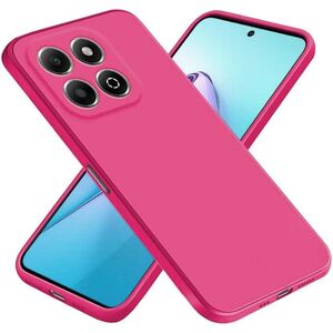 Husa pentru  Honor 200 Smart Liquid Silicone, subțire, captusita cu microfibra, anti amprentă, protectie cameră foto, fucsia