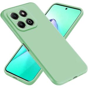 Husa pentru  Honor 200 Smart Liquid Silicone, subțire, captusita cu microfibra, anti amprentă, protectie cameră foto, verde