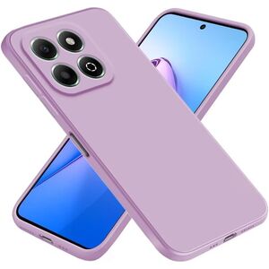 Husa pentru  Honor 200 Smart Liquid Silicone, subțire, captusita cu microfibra, anti amprentă, protectie cameră foto, lavanda