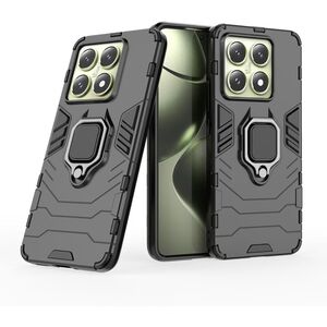 Husa pentru  Xiaomi 14T cu inel Ring Armor Kickstand Tough, negru