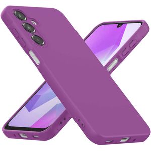 Husa pentru  Samsung Galaxy A16 Liquid Silicone, subțire, captusita cu microfibra, anti amprentă, protectie cameră foto, mov