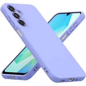 Husa pentru  Samsung Galaxy A16 Liquid Silicone, subțire, captusita cu microfibra, anti amprentă, protectie cameră foto, lavanda