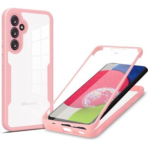 Pachet 360: Husa cu folie integrata pentru  Samsung Galaxy S24 FE Cover360 fata / spate - roz