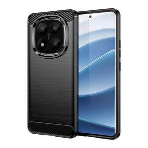 Husa pentru Xiaomi Redmi Note 14 Pro+ Plus Carbon Liquid Silicone, negru